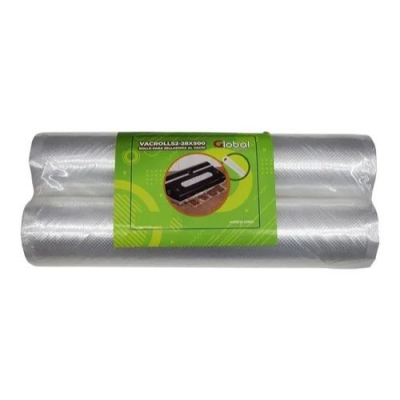 Rollos Para Selladora Al Vacío De 28x500cm En Paquete De 2 Unidades - Global Electronics (caja X 36)