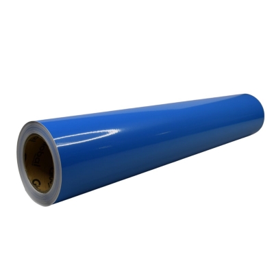 Vinilo Autoadhesivo Para Corte Azul De 0.61 Mt De Ancho Glossy - 80 Micrones Pvc Con 120grs Release Paper Base Blanca - Rollo 25 Mtrs En Caja (total 15,25m2 - L