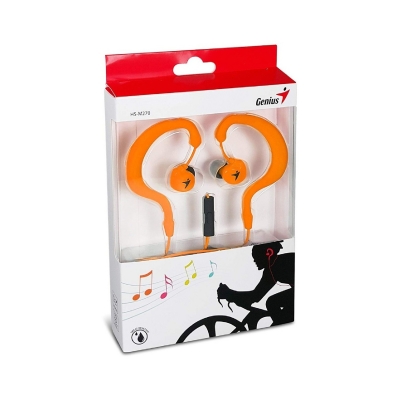 Auriculares Running Genius Hs-m270 Sport Color Naranja