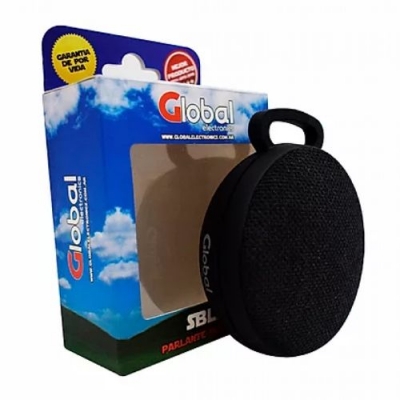 Parlante Bluetooth Premium Redondo 3w - Entrada Microsd - Batería 300ma Color Negro - Global Electronics (caja X 100)
