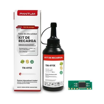 Kit De Recarga Toner Y Chip Original Para Tn 411x 6k Con Instrucciones - Pantum (caja X 18)