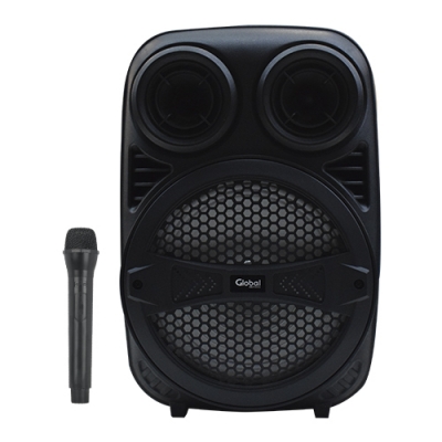 Parlante Bluetooth Premium  8 Pulgadas 30w Rms - Micrófono Karaoke Con Cable Con Control Eco - Fm - Sd - Aux - Usb - Control Remoto - Control De Graves Y Agudos