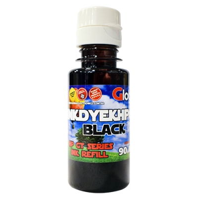 Tinta Premium Hp Gt Series 52/53 Tipo Original Black Dye En Botella Dosificadora De 90 Cm3 - Global Electronics (caja X 100)