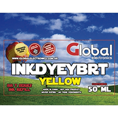 Tinta Premium Brother T Series 5001/6001/d60 Tipo Original Yellow Dye En Botella Dosificadora De 50 Cm3 - Global Electronics (caja X 120)
