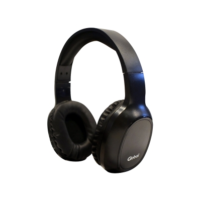 Auricular Bluetooth Inalambrico Stereo Color Negro - Global Electronics (caja X 20)