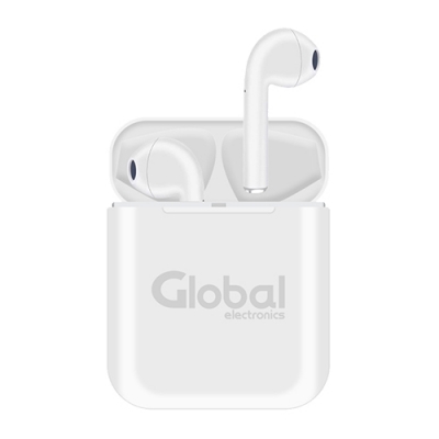 Auricular A-pod Bluetooth Inalámbrico I12s Touch Con Protección Batería Y Nivel Bajo De Batería 2:30hs Tiempo De Uso Color Blanco - Global Electronics (caja X 1