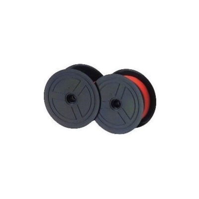 Cinta Ribbon Compatible Spool Gr24 De 12,7 Mm X 5,5 Mts. Negra Y Roja - Pack X 10 Unidades - Global Electronics (caja X 112)