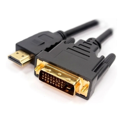 Cable Conversor Dvi A Hdmi Con Terminales Oro V2.0 De 2 Mts De Largo Color Negro En Bolsa - Global Electronics (caja X Xx)