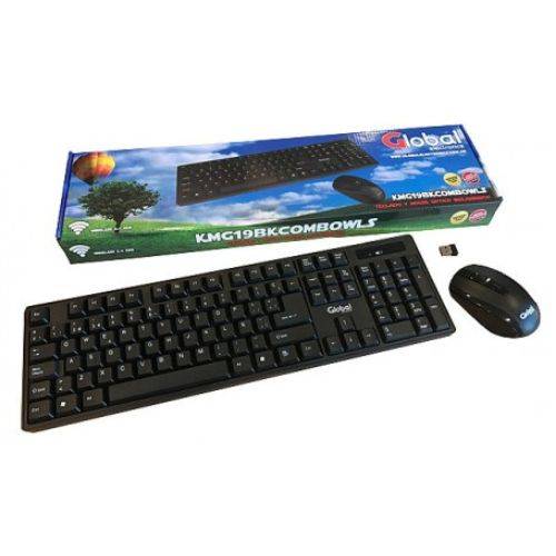 Teclado Y Mouse Combo Inalámbrico 2.4ghz A Pilas Color Negro (teclado 1 Pila Aa - Mouse 2 Pilas Aaa No Incluídas) - Global Electronics (caja X 20)